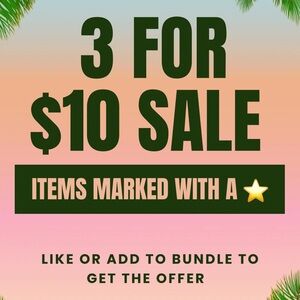 3 for $10 Sale Offer